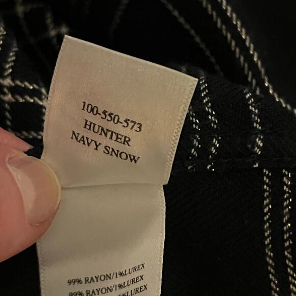 Rails Hunter Navy Snow Metallic Plaid Button Down Shirt Women’s Small - Picture 7 of 9